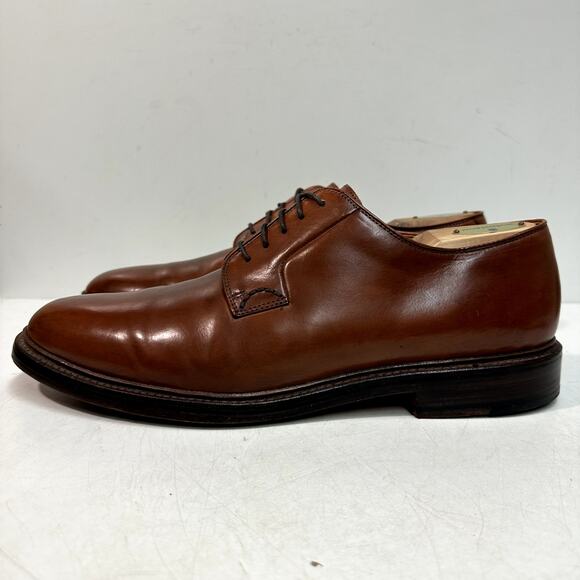 VERY GOOD Grant Stone x J. Crew Ludlow Derby Brown Calf Bench Made 12 D main image 12
